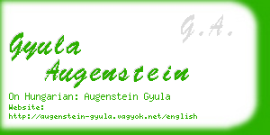 gyula augenstein business card